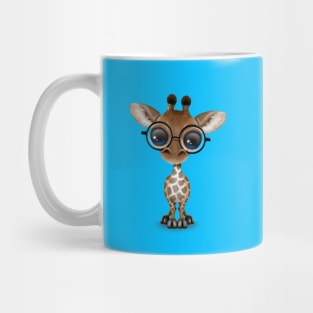 Cute Curious Baby Giraffe Wearing Glasses Mug